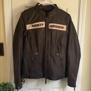 Harley-Davidson Women’s Victory Lane Heavyweight Brown Leather Jacket